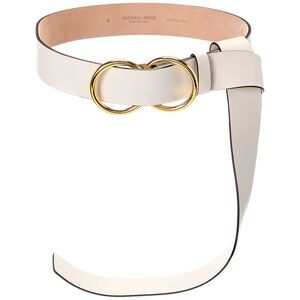 Michael Kors Collection Jackie Leather Belt, White